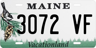 ME license plate 3072VF