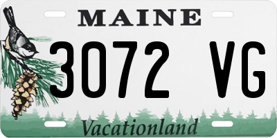 ME license plate 3072VG