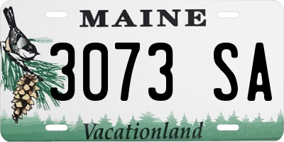 ME license plate 3073SA