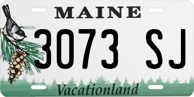 ME license plate 3073SJ