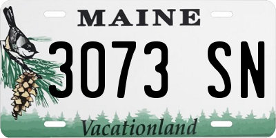ME license plate 3073SN