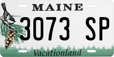 ME license plate 3073SP