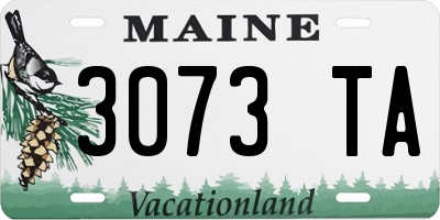 ME license plate 3073TA
