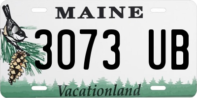 ME license plate 3073UB