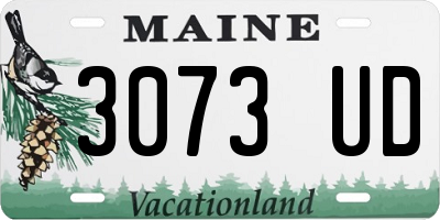 ME license plate 3073UD