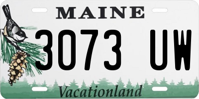 ME license plate 3073UW