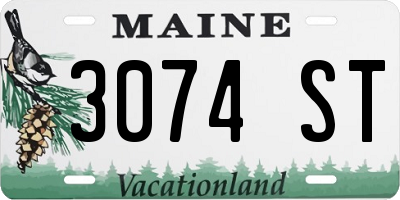 ME license plate 3074ST