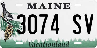 ME license plate 3074SV