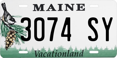 ME license plate 3074SY