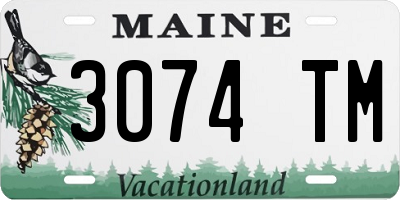 ME license plate 3074TM