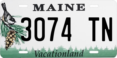 ME license plate 3074TN
