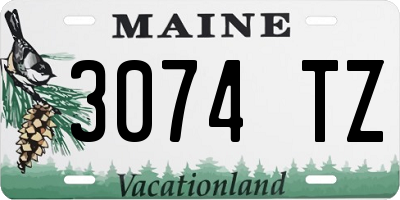 ME license plate 3074TZ