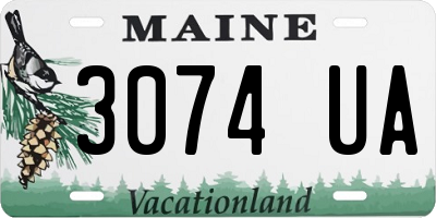 ME license plate 3074UA