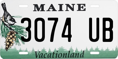 ME license plate 3074UB