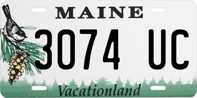 ME license plate 3074UC