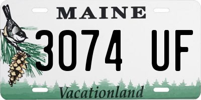 ME license plate 3074UF