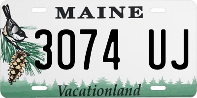 ME license plate 3074UJ