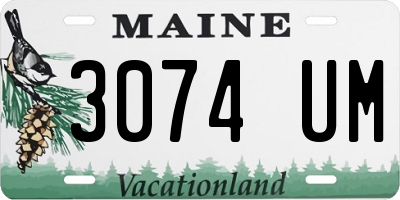 ME license plate 3074UM
