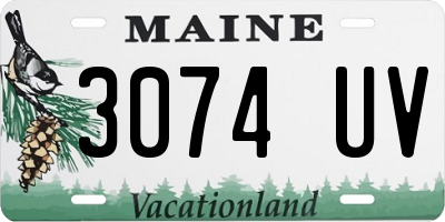 ME license plate 3074UV