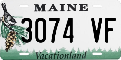 ME license plate 3074VF