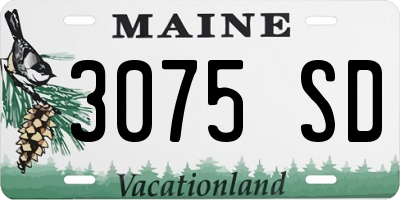 ME license plate 3075SD