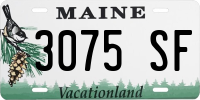 ME license plate 3075SF