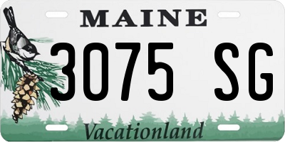 ME license plate 3075SG