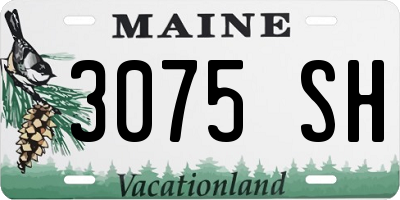 ME license plate 3075SH