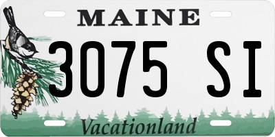 ME license plate 3075SI
