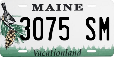 ME license plate 3075SM