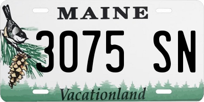 ME license plate 3075SN