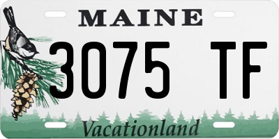 ME license plate 3075TF