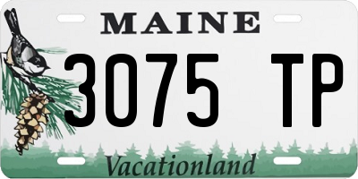 ME license plate 3075TP