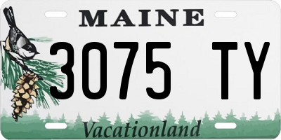 ME license plate 3075TY