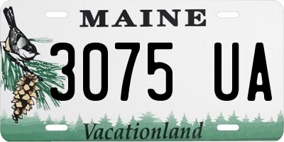 ME license plate 3075UA