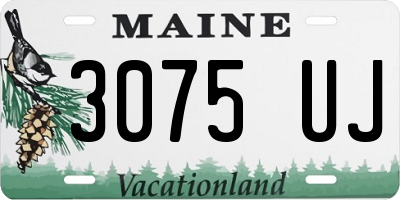 ME license plate 3075UJ