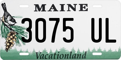 ME license plate 3075UL