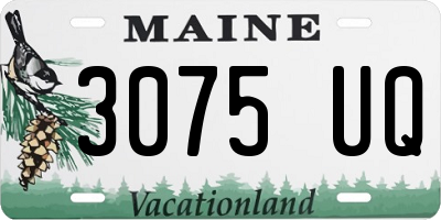 ME license plate 3075UQ