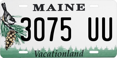 ME license plate 3075UU