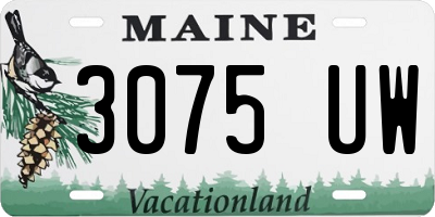 ME license plate 3075UW