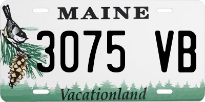 ME license plate 3075VB