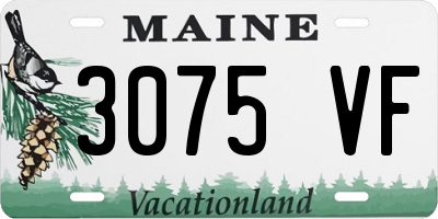 ME license plate 3075VF