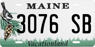 ME license plate 3076SB