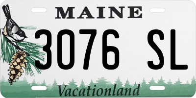 ME license plate 3076SL