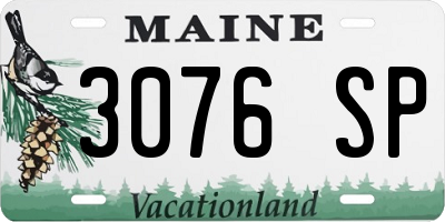 ME license plate 3076SP