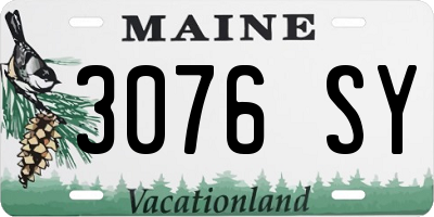 ME license plate 3076SY