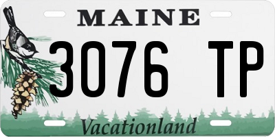 ME license plate 3076TP