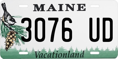 ME license plate 3076UD