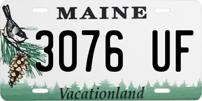 ME license plate 3076UF