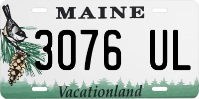 ME license plate 3076UL